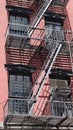 Emergency stairs NYC apartments in Manhattan Royalty Free Stock Photo