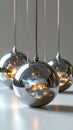 Physics in Motion - Newtons Cradle Close-Up Royalty Free Stock Photo