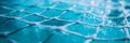 Close-up view of nylon netting over smooth ice surface in a sports environment