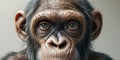 A Close Up View Of An Old Chimpanzees Face. Royalty Free Stock Photo