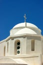 Close up view of an old church on the Greek holiday island of Naxos. Royalty Free Stock Photo