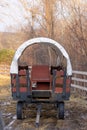 Old covered wagon in the farm Royalty Free Stock Photo
