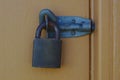 Old fashioned latch and padlock