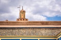 Close up view of the old palace roof and minaret