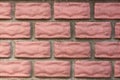 close-up view of old red weathered brick wall background Royalty Free Stock Photo