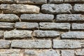 Close up view of old stone brick wall with medieval masonry Royalty Free Stock Photo