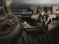 Close Up view of old typewriter keys Royalty Free Stock Photo