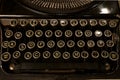 Close-up view of old typewriter keys Royalty Free Stock Photo