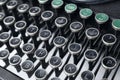 Close up view of an old typewriter keys Royalty Free Stock Photo
