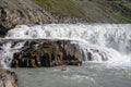 Close up view of one of the waterfalls at Gullfoss, Iceland Royalty Free Stock Photo