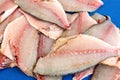 Orata fish fillets in close up