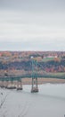 Close up view of Orleans Island bridge - St Laurence river - QuebecOrleans Island bridge - St Laurence river - Quebec Royalty Free Stock Photo