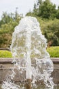 Close up view of an ornamental fountain