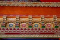 Detail of decorative trim, Likir Buddhist Monastery, India Royalty Free Stock Photo