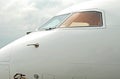 Close-up view of passenger jet airplane Royalty Free Stock Photo