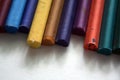 Close up view of pastel crayons Royalty Free Stock Photo