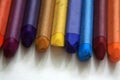 Close up view of pastel crayons Royalty Free Stock Photo