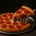 AI generated image of a Pepperoni Pizza Royalty Free Stock Photo