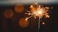 Close-up view of a sparkler