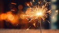 Close-up view of a sparkler - AI generated