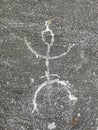 Petroglyph carved in stone Royalty Free Stock Photo