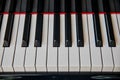 Close up view of piano keys Royalty Free Stock Photo