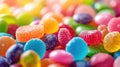 A close up view of various colourful sweet like candy, sugar, and jelly. AIGX01. Royalty Free Stock Photo