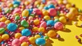 A close up view of various colourful sweet like candy, sugar, and jelly. AIGX01. Royalty Free Stock Photo