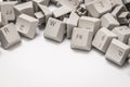 Close-up view of pile of computer keyboard keys Royalty Free Stock Photo