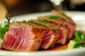 A close-up view of a plate filled with appetizing meat-based dishes, showcasing the variety and deliciousness of the meal,