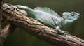 Close-up view of a Plumed basilisk Royalty Free Stock Photo