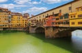 Close up view of Ponte Vecchio bridge in Florence, Italy Royalty Free Stock Photo