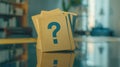 The question mark cards.AI generated image Royalty Free Stock Photo