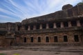 Close up view of the Rani caves of Udayagiri caves complex in Bhubaneswar, Odisha, Indi