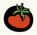 Tomatoes. Vector drawing icon sign Royalty Free Stock Photo