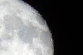 Close up view of real Moon Lunar surface