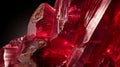 A close-up view of a Red Beryl (Bixbite) crystal in ultra HD Royalty Free Stock Photo