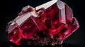 A close-up view of a Red Beryl (Bixbite) crystal in ultra HD Royalty Free Stock Photo