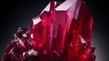 A close-up view of a Red Beryl (Bixbite) crystal in ultra HD Royalty Free Stock Photo
