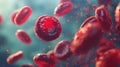 The microscopic red cells.AI generated image Royalty Free Stock Photo