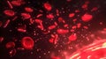 Human Red Blood Cells Flowing in Bloodstream Illustration for Medical or Scientific Purpose Royalty Free Stock Photo