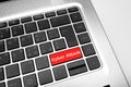 Close-up view of red button on white keyboard Royalty Free Stock Photo
