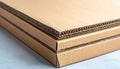 Stack of Corrugated Cardboard Sheets for Packaging Royalty Free Stock Photo