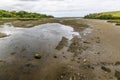 A close up view of the River Nevern estuary at low tide near Newport, Pembrokeshire, Wales Royalty Free Stock Photo