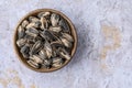 Roasted Seasoned Sunflower Seeds in a Bowl Royalty Free Stock Photo