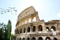 Close up view of Rome Colosseum in Rome , Italy Royalty Free Stock Photo