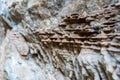 Close-up view of a rough pattern of the rocky surface - geology background