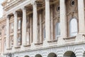 view of row of columns in a royal palace in Budapest Royalty Free Stock Photo