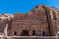 A close up view of Royal Tombs in the ancient city of Petra, Jordan Royalty Free Stock Photo