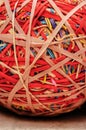 A close up view of a rubber band ball Royalty Free Stock Photo